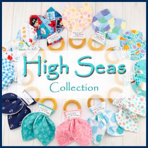 High Seas Collection baby teething ring collage