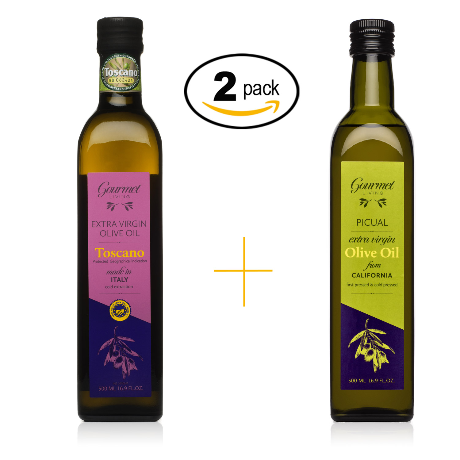 Gift Set of Extra Virgin Olive Oil from Italy and California